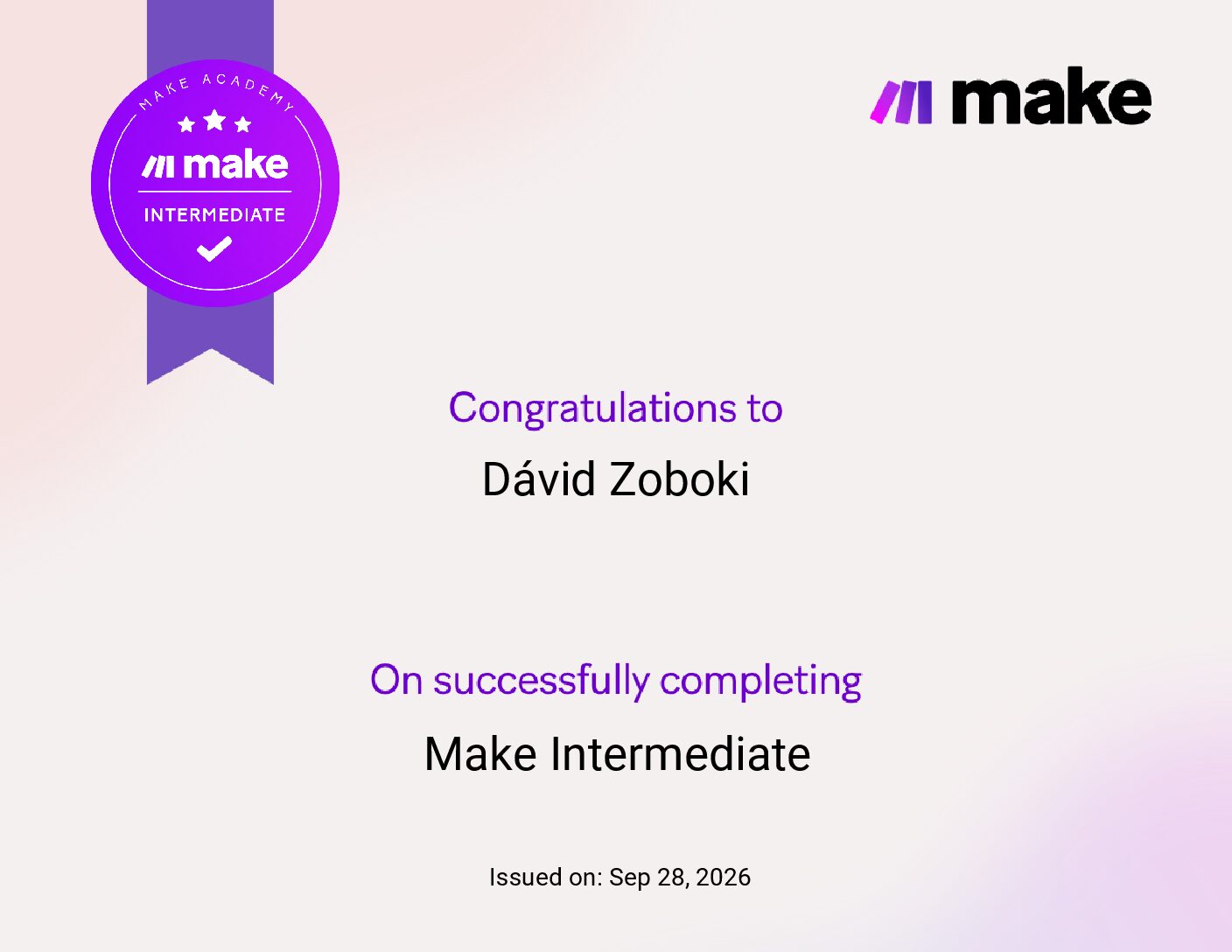 Intermediate – dokumentum előnézete